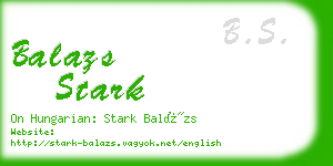 balazs stark business card